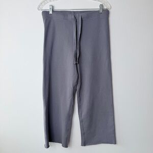 NWOT FRANK & EILEEN Rare Gray Catherine 24” Triple Fleece Crop Sweatpant XS $198